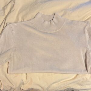 Elegant Cream Mockneck Sweater